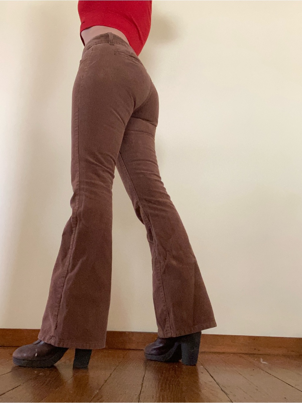 Brandy Melville Brown Corduroy Flare Pants J. Galt